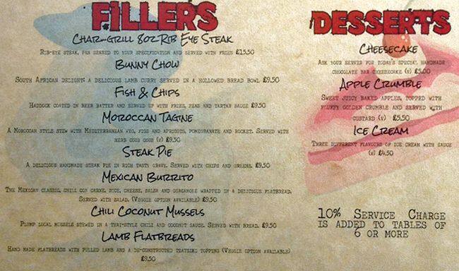 32 Below menu