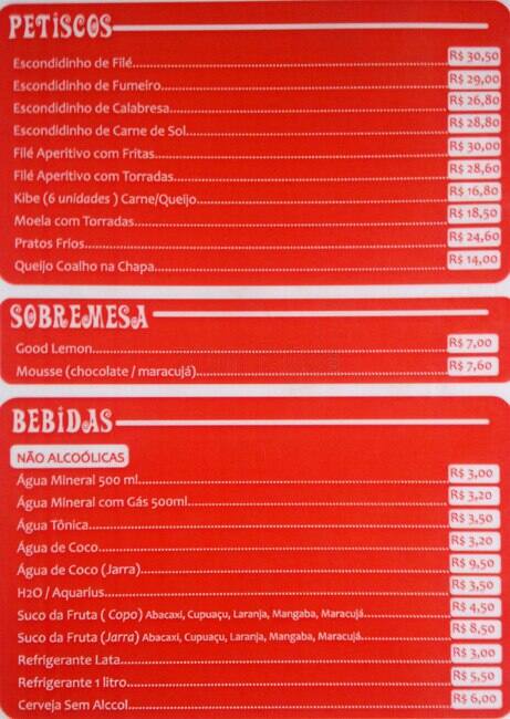 good good cardápio