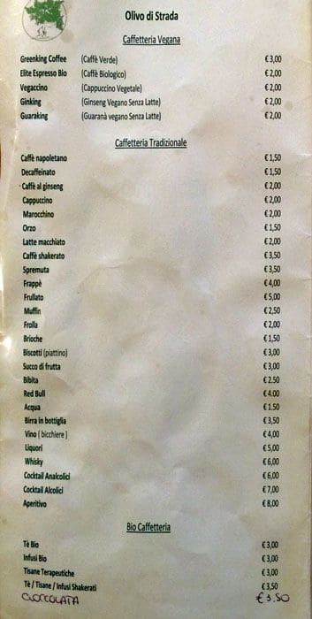 Menu di Olivo Di Strada 