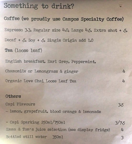 Menu at Fuel Coffee + Food. cafe, Geelong
