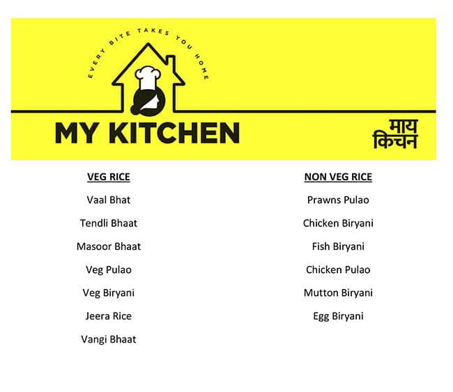 Menu of My Kitchen, Bandra East, Mumbai