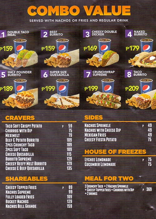 Taco Bell Menu