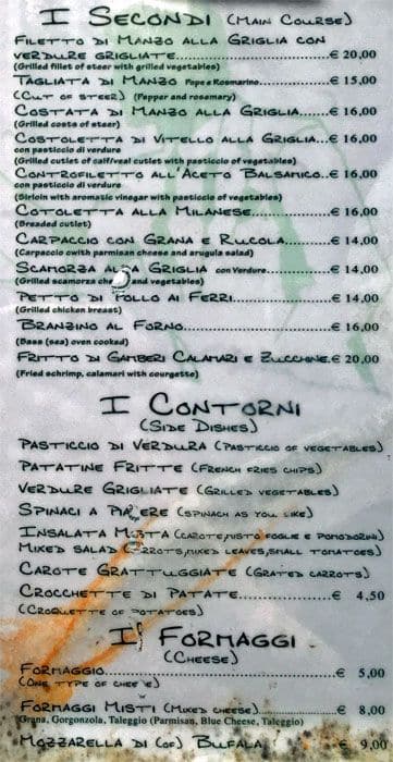 Menu di Qui Si Mangia 