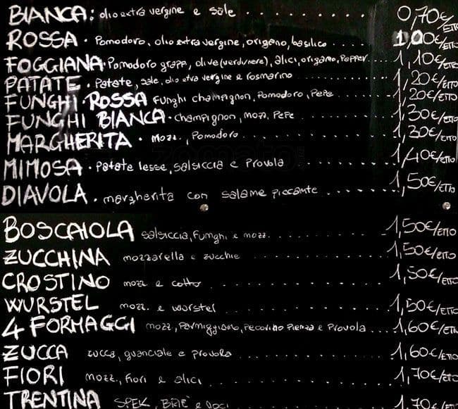 Menu di Voglia di Pizza 3 Roma 