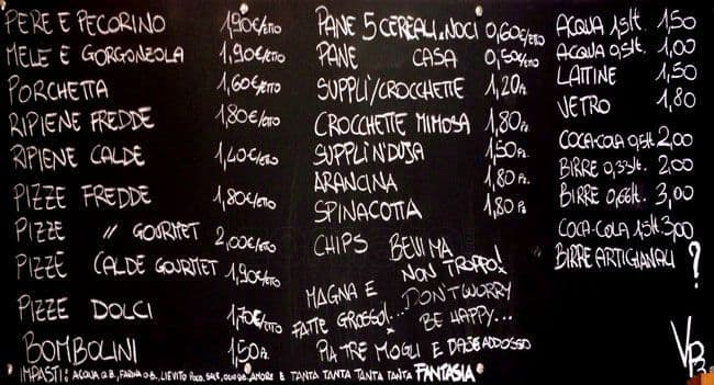 Menu di Voglia di Pizza 3 Roma 