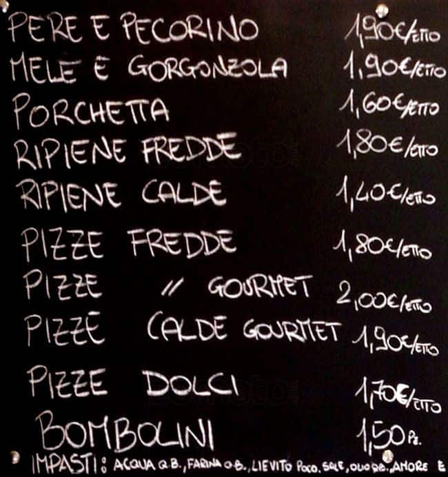 Menu di Voglia di Pizza 3 Roma 