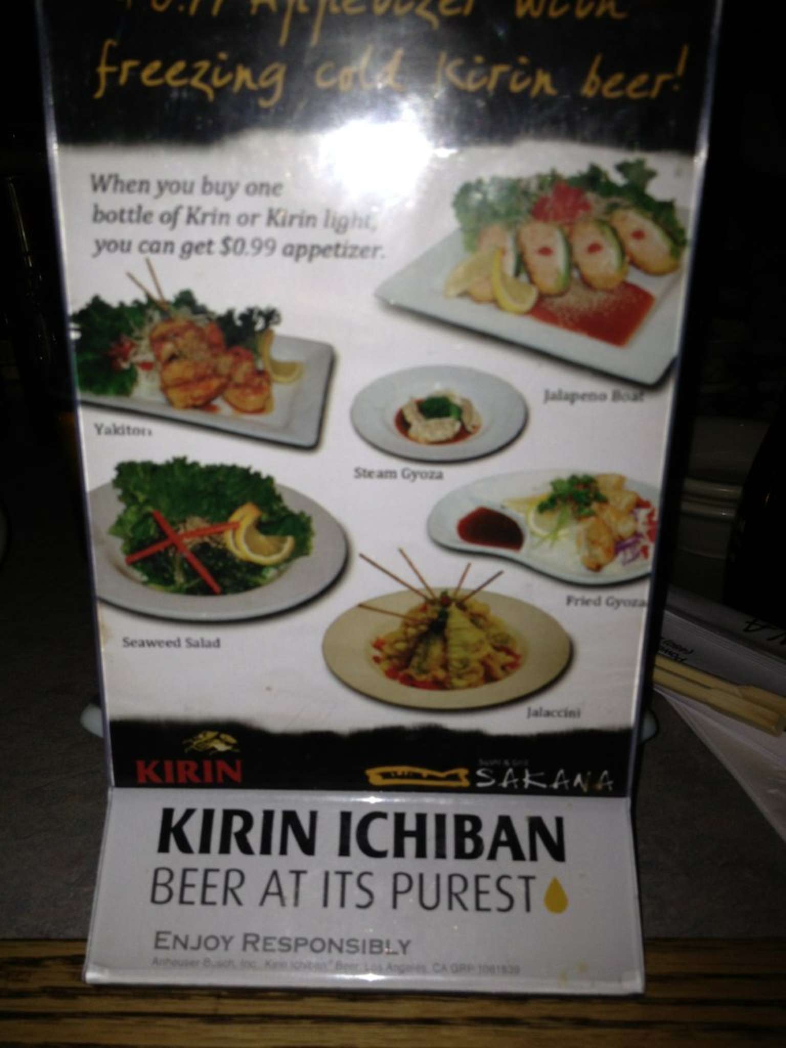 Sakana Sushi & Grill Menu, Menu for Sakana Sushi & Grill, Central