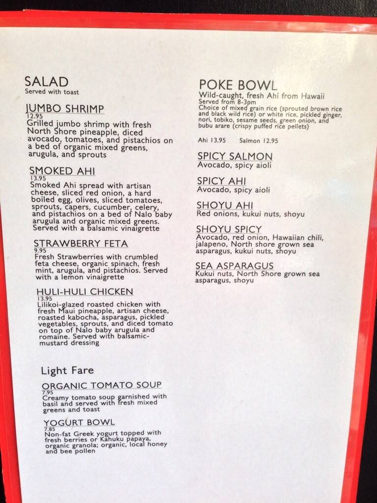 Island Vintage Coffee Menu, Menu for Island Vintage Coffee, Waikiki