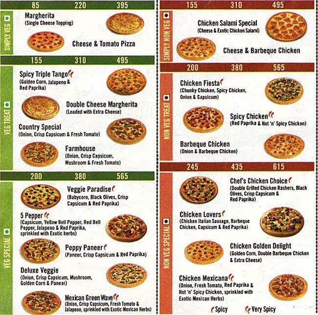 Dominos Pizza Menu, Menu for Dominos Pizza, BHEL, Bhopal - Zomato