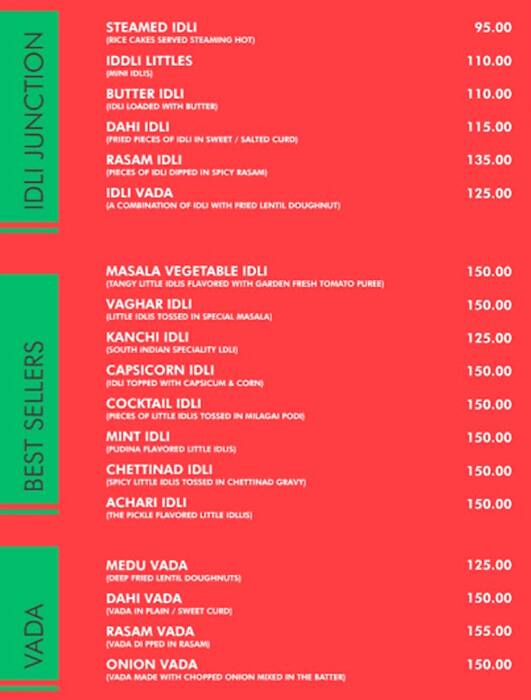 Sankalp Restaurant menu