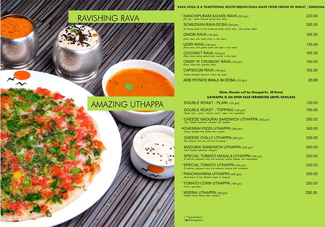 Sankalp Restaurant menu