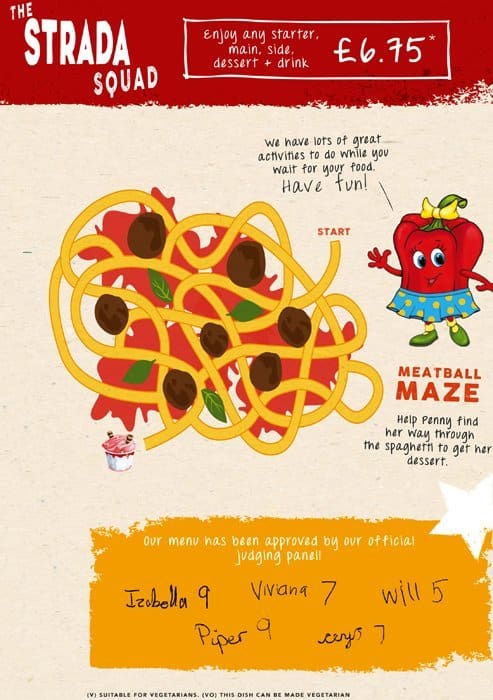 Strada menu