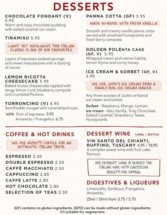 Strada menu