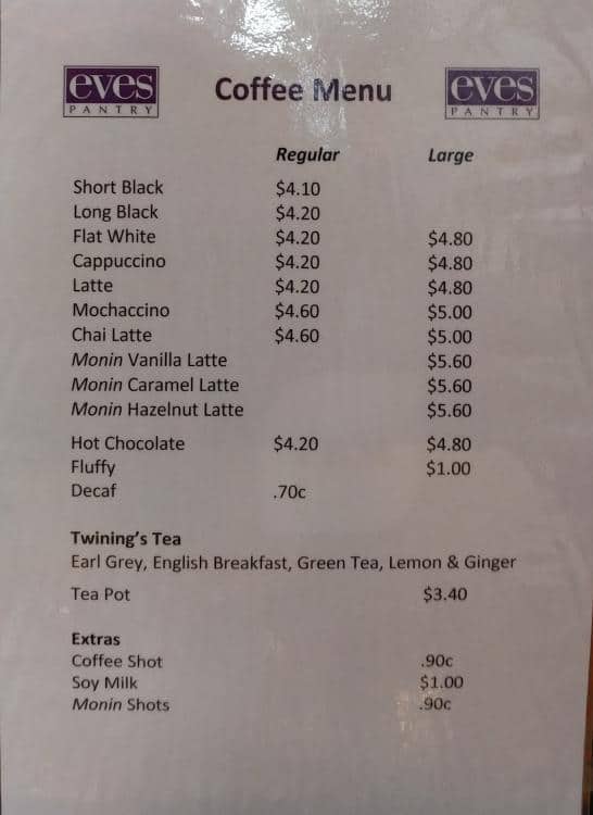 Eves Pantry Menu, Menu for Eves Pantry, Epsom, Auckland Menumania/Zomato