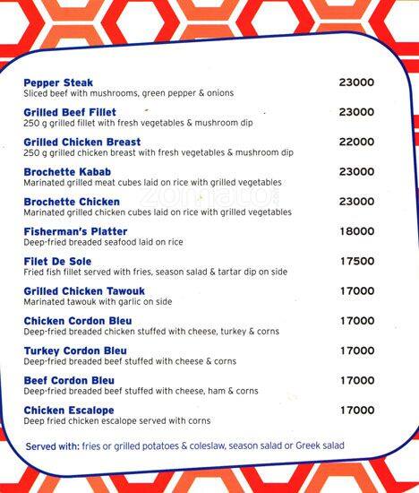 Pops menu
