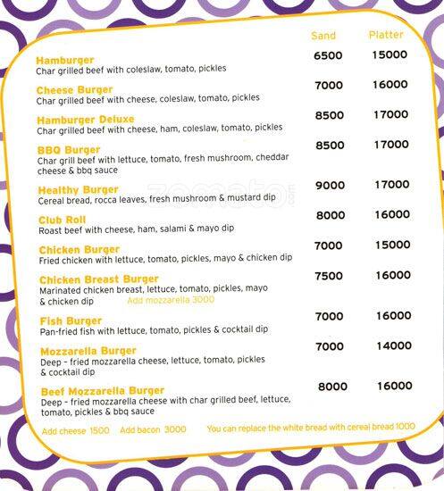 Pops menu