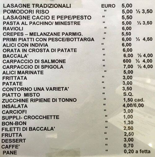 C E Pasta E Pasta Menu Menu For C E Pasta E Pasta Trastevere Roma