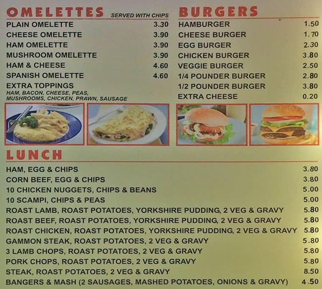 Menu at Eltham Cafe & Restaurant, London