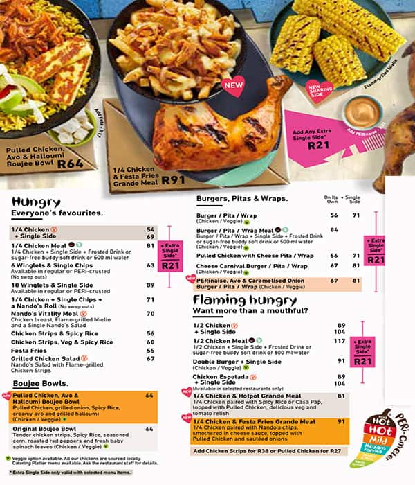 Nando S Crown Mines Menu Menu For Nando S Crown Mines Marshalltown Inner City