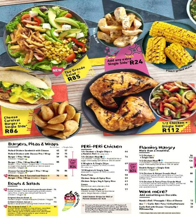 Nando's Roodebasin Drive Thru menu