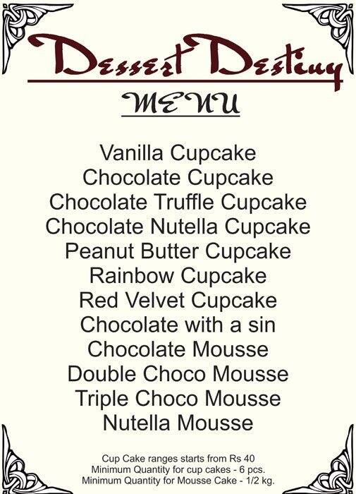 Dessert Destiny Menu Menu For Dessert Destiny Thousand Lights Chennai Zomato 9252