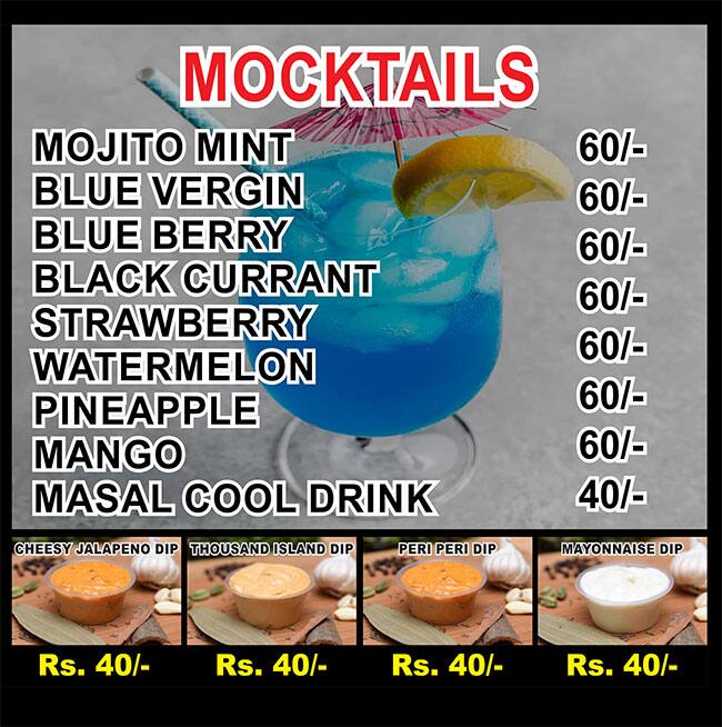 ZK Chicken Shawarma menu