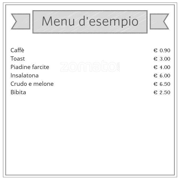 Menu di Non Solo Caffè 