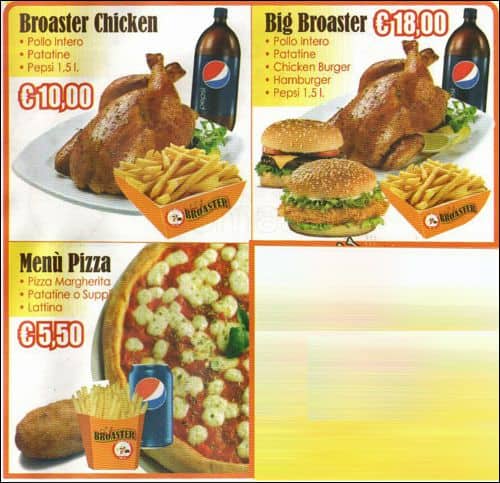 Menu di Pizzeria Fritti Siciliani 