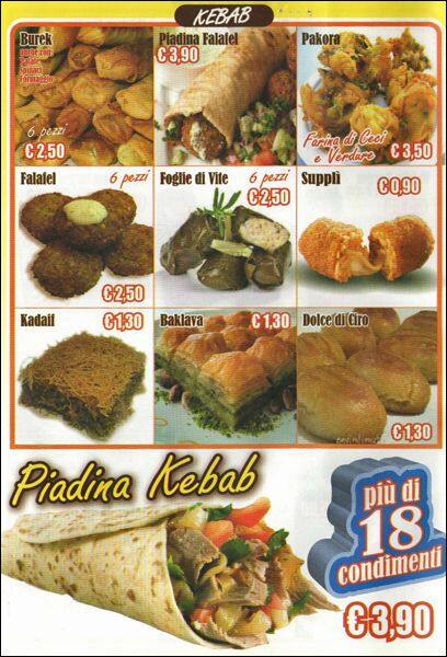 Menu di Pizzeria Fritti Siciliani 