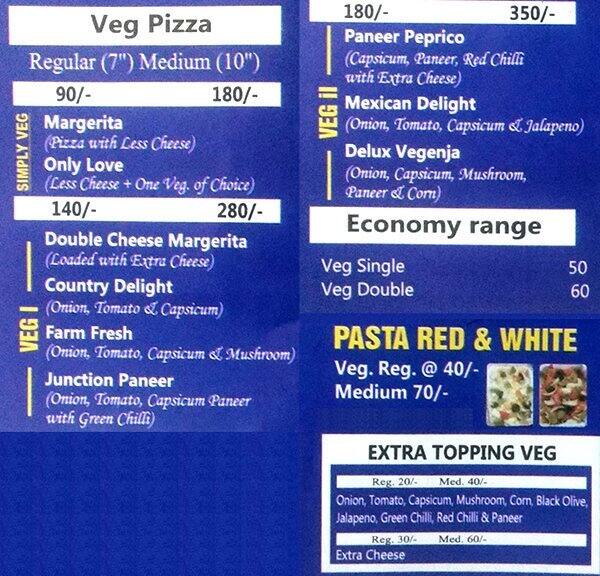 Pizza Junction & Indian Kitchen Menu Zomato