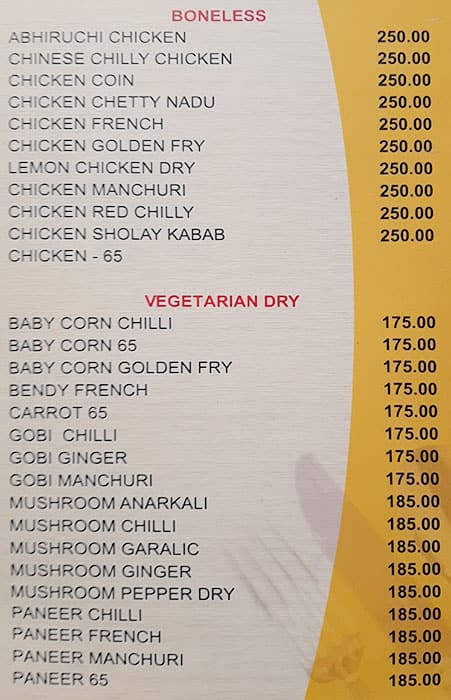 Abhiruchi menu