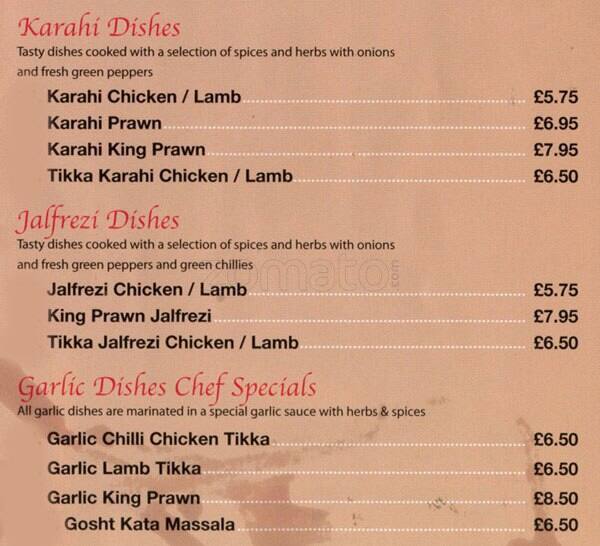Claye Chef menu
