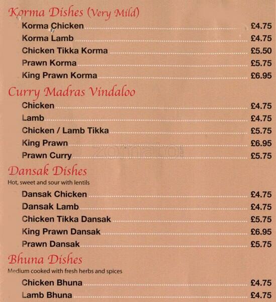 Claye Chef menu