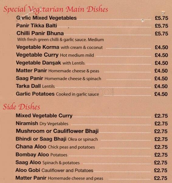 Claye Chef menu