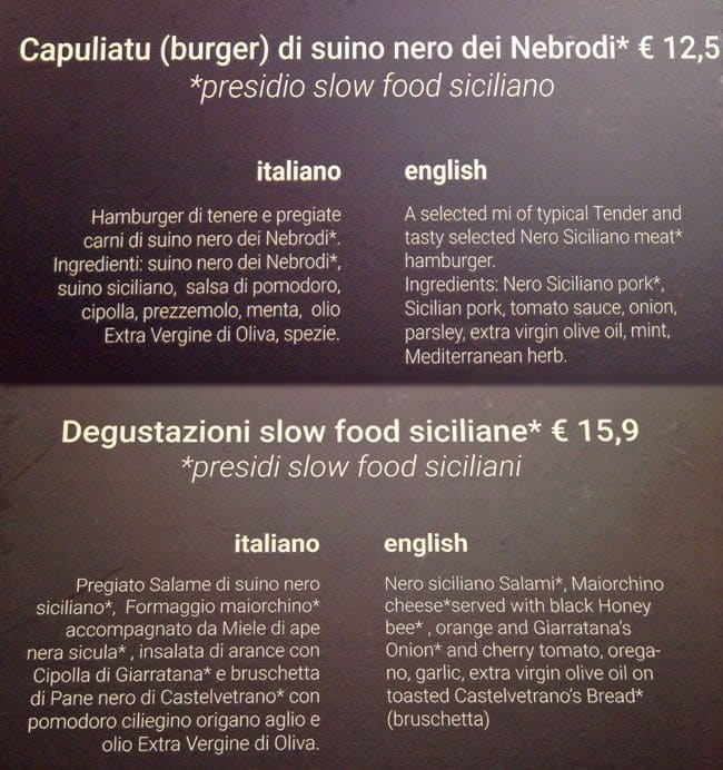 Menu di Siciliano 