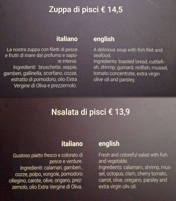 Menu di Siciliano 