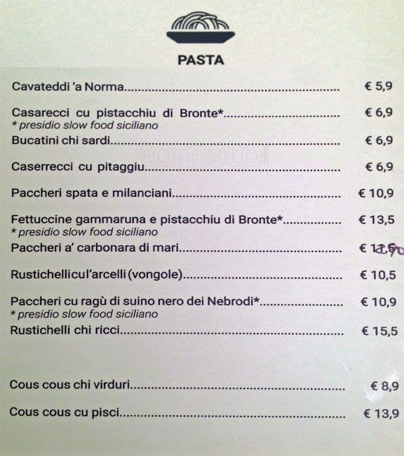 Menu di Siciliano 