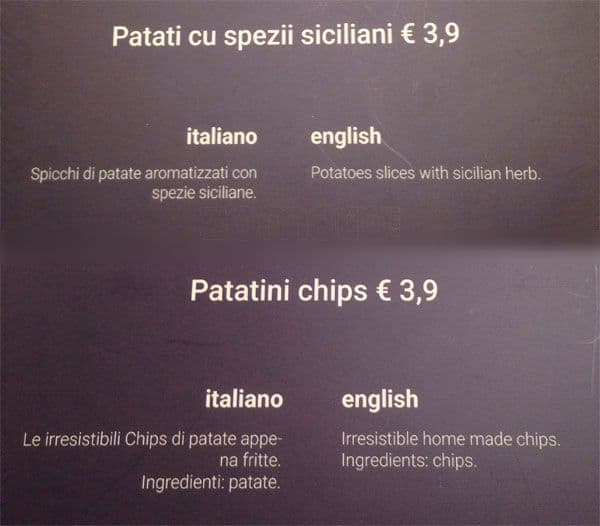 Menu di Siciliano 