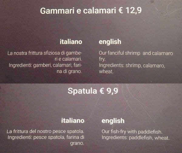 Menu di Siciliano 