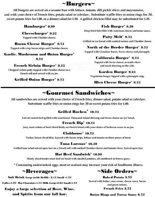 Menu at Nikki's Restaurant & Lounge, Covington, 174th Pl SE