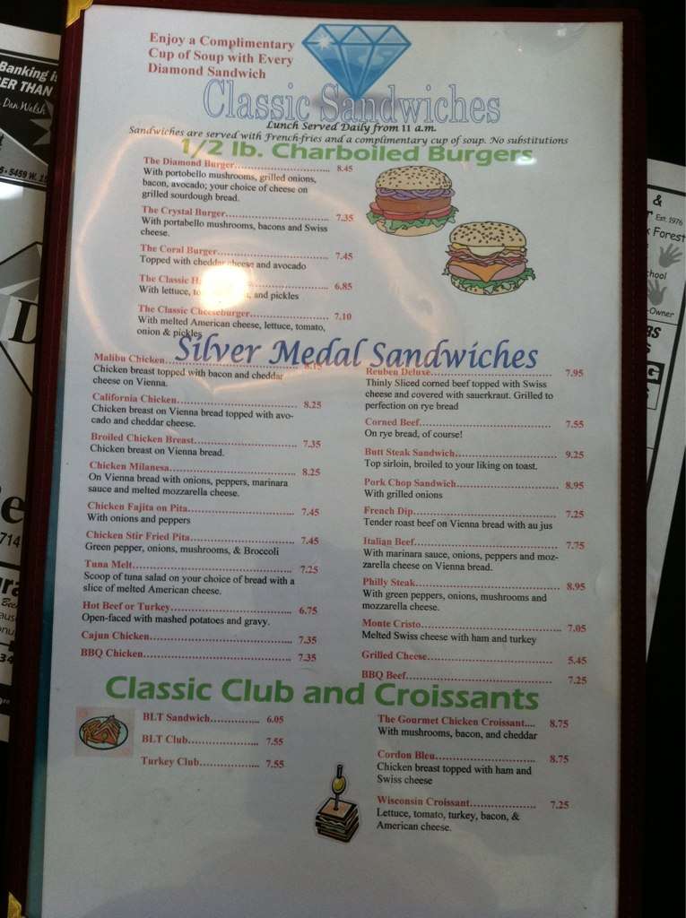 Menu at Diamond Pancake House Inc restaurant, Oak Forest