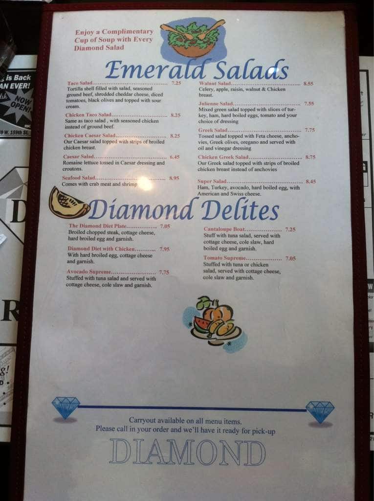 Menu at Diamond Pancake House Inc restaurant, Oak Forest