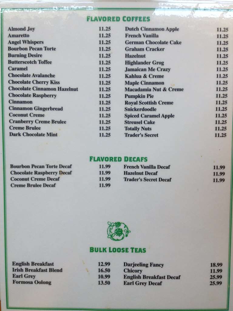 Menu at The Coffee Trade cafe, Avon, 21 W Main St