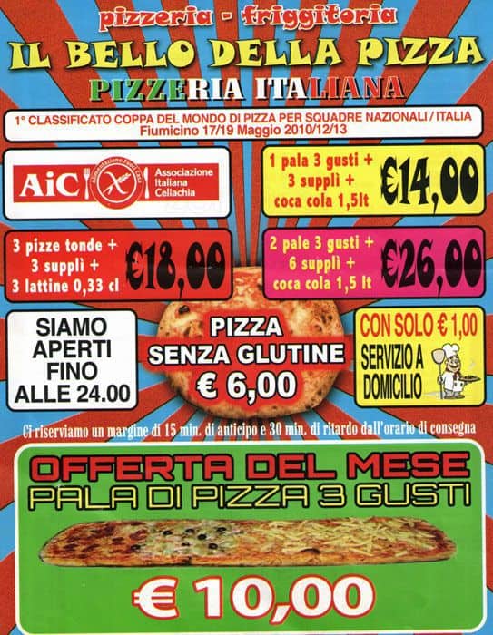 Menu di Il Bello della Pizza 