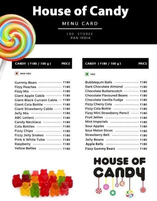 Menu of House Of Candy, Aggar Nagar, Ludhiana