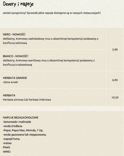 Pizza Dominium menu