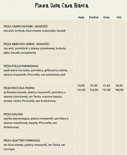 Pizza Dominium menu