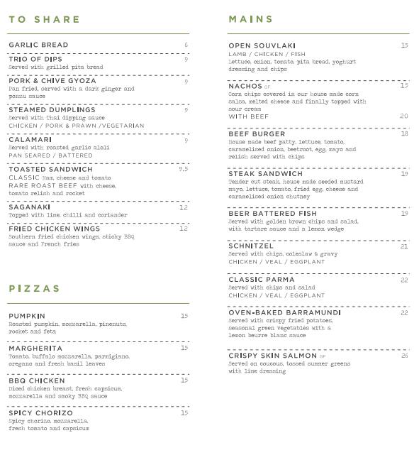 Bells Hotel Menu, Menu for Bells Hotel, South Melbourne, Melbourne Urbanspoon/Zomato