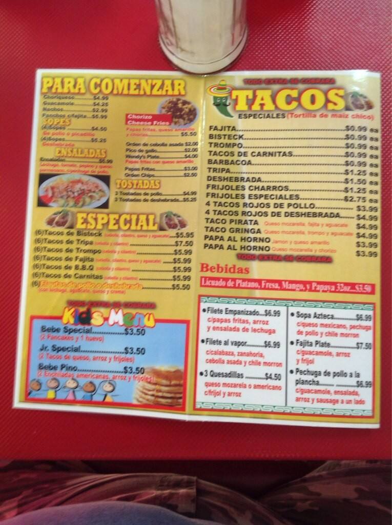 Querido Mexico Lindo Menu Menu For Querido Mexico Lindo Brownsville Brownsville