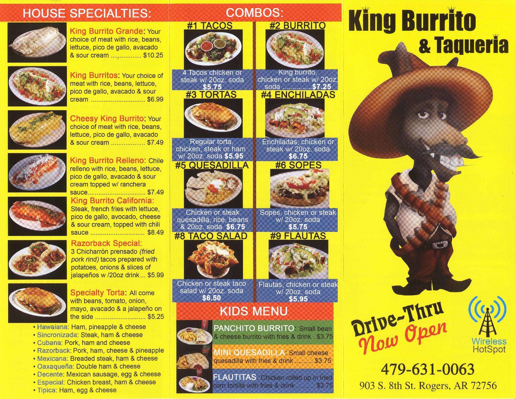 King Burrito In Bentonville Burrito Walls